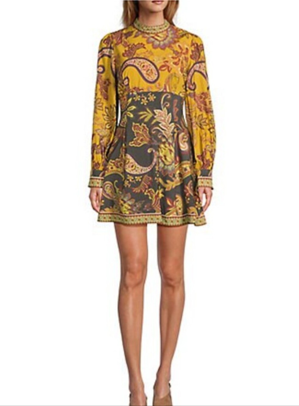 Antonio Melani Ellery Yellow Paisley Dress, 14